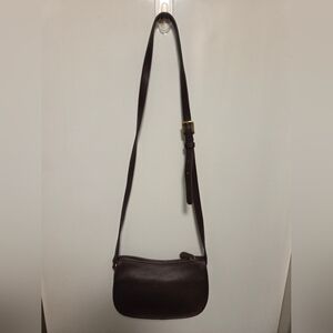 Dark Brown Wendie Coach Leather Crossbody Bag